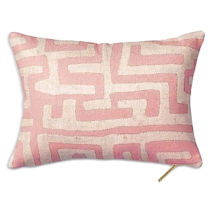 St. Frank Terracotta Classic Kuba Cloth Decorative Pillow, 16 X 12 In Pink