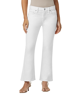 Petite Nico Mid Rise Bootcut Jeans in White