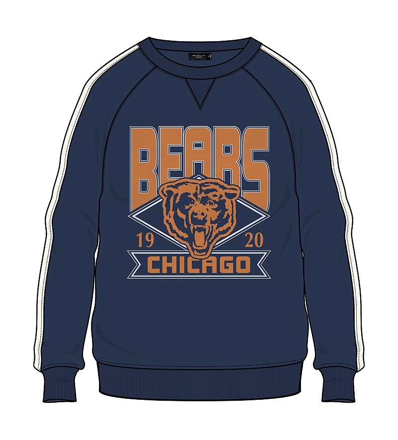 Junk Food Clothing Women's Nfl Chicago Bears Overtime Crew