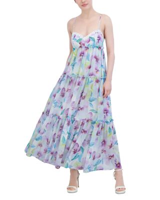 BCBGMAXAZRIA - Ruffled Floral Print Dress