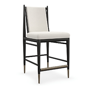 Caracole Unity Dark Counter Stool In White/black