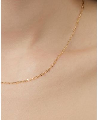10K Gold Paperclip and Satelitte Necklace