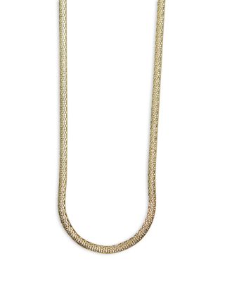 Argento Vivo - Textured Snake Chain Collar Necklace, 15.5"-17.5"