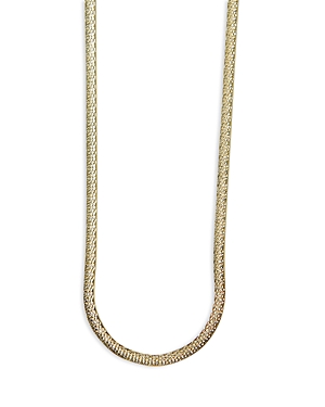 Textured Snake Chain Collar Necklace, 15.5-17.5