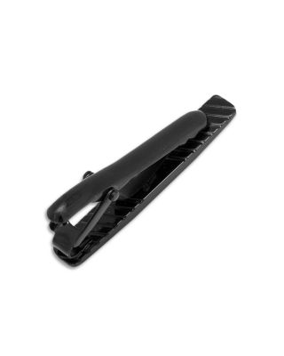 Gunmetal-Tone Onyx Inlaid Tie Clip