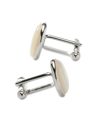 Silver-Tone Mother of Pearl Cufflinks