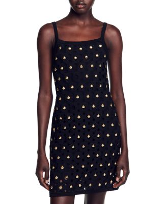 Sandro Porquerolles Embellished Knit Dress