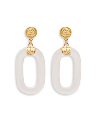 Kenneth Jay Lane Clear Oval Statement Earrings, 3L
