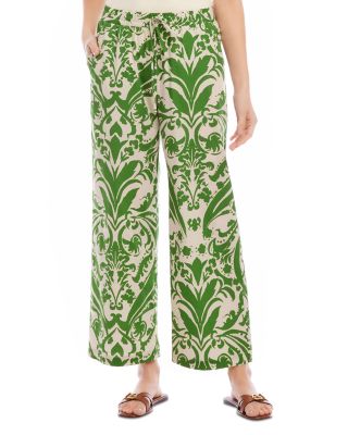 Karen Kane Drawstring Brocade Print Pants