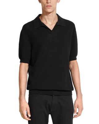 Zegna Waffle Knit Polo Shirt