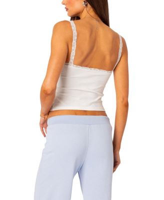 Amilia Lace Trim Tank Top