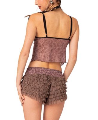 Janis Floral Ruffled Tank Top