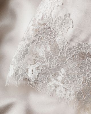 White Silk Lace Robe