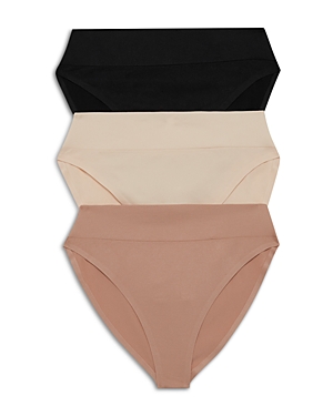 Shop Honeydew Devin Bikini, Pack Of 3 In Black/seashell
