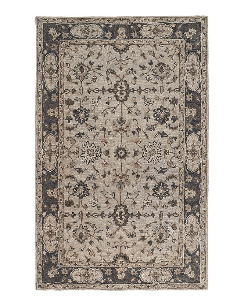 Shop Feizy Eaton 6548399f Area Rug, 3'6 X 5'6 In Gray/ivory