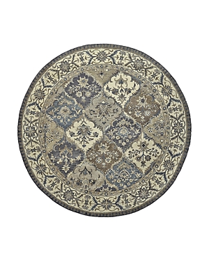 Shop Feizy Eaton 6548429f Round Area Rug, 8' X 8' In Blue/gray