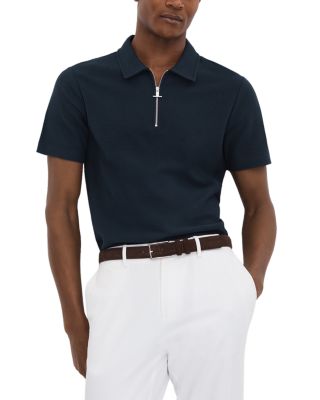 REISS - Felix Textured Half Zip Polo