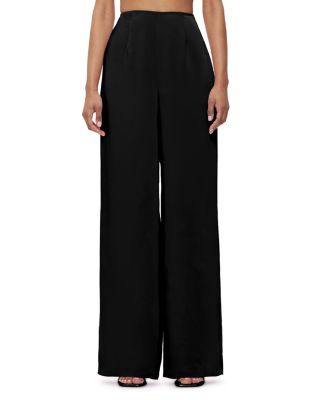 Hervé Léger - The Mona Satin Wide Leg Pants