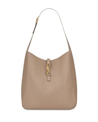 Le 5 &Agrave; 7 Supple Large Shoulder Hobo Bag in Smooth Leather