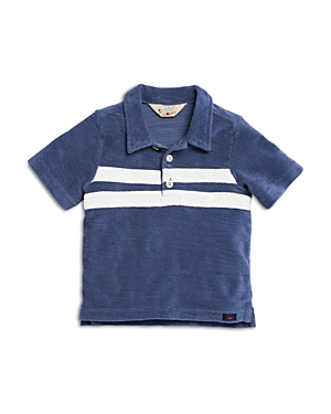Shop Faherty Boys' Towel Terry Polo Shirt - Little Kid, Big Kid In Stormy Sky