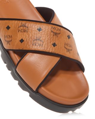 [MCM]★Visetos slide sandals MCM Women's Visetos Criss Cross Slide Sandals | Bloomingdale's
