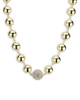 AQUA - Eno Pav&eacute; Bead Collar Necklace, 18"-20" - Exclusive