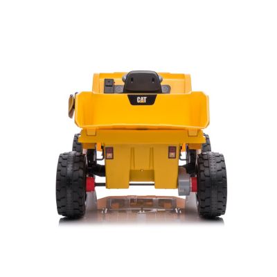  CAT Dump Truck 12V Electric Ride-On for Kids 3-6y: RC, Working Shovel, LED, Suspension - Ages 2-4