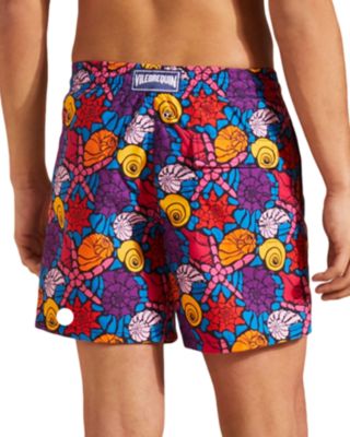 Moorea Noumea Sea Shells Print 5" Swim Trunks