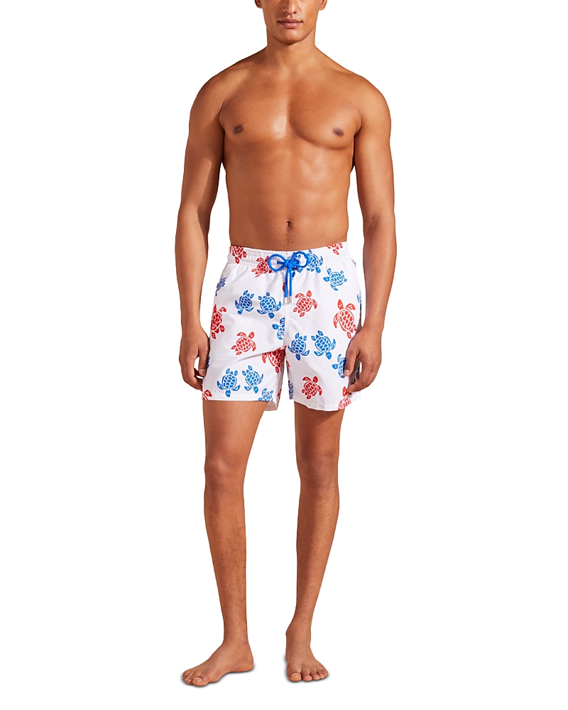 Vilebrequin Tortues Printed Swim Shorts In White