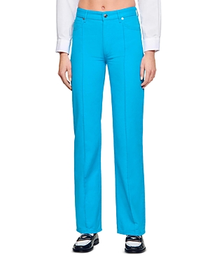 Shop Sandro Micky Jeans In Turquoise