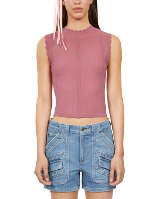 The Kooples Scalloped Knit Top