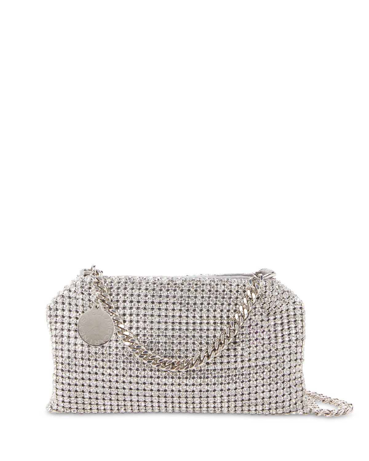 Stella McCartney Soft All Over Crystal Clutch in Silver