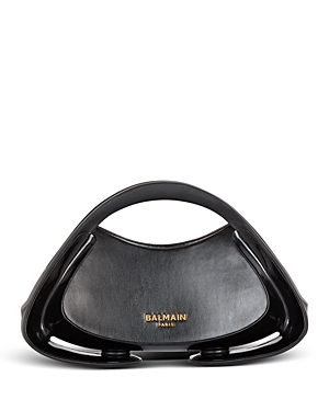 Shop Balmain Jolie Madame Small Handbag In Black/gold