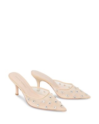 Women's Embellished Mesh High Heel Pumps