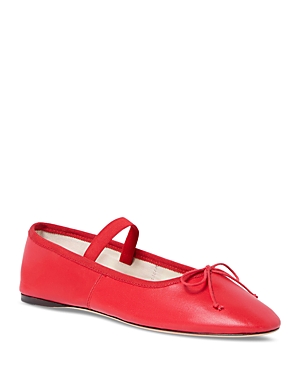 Shop Loeffler Randall Women's Leonie Slip On Ankle Strap Flats In Red