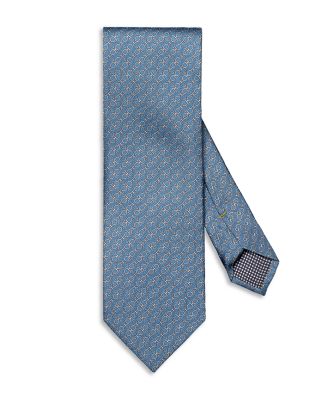 Eton Geometric Print Silk Tie
