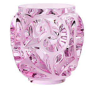 Lalique Tourbillons Small Pink Luster Vase In Pink