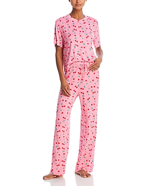 Honeydew All American Cherry Pajama Set In Pink