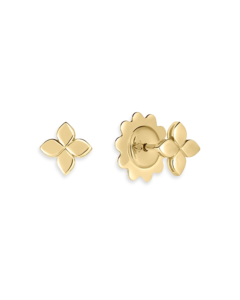 Roberto Coin Women's Love In Verona 18k Yellow Gold Floral Stud Earrings In Gold
