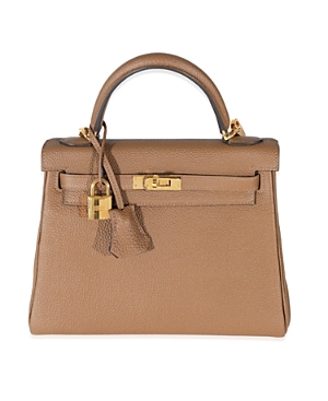 Shop Pre-owned Hermes  Hermes Kelly 25 Leather Handbag In Brown