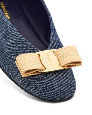 Women's Vanna Denim Bow Ballet Flats