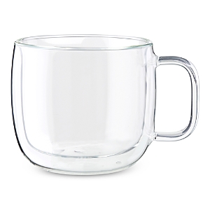 Shop Zwilling J.a. Henckels Zwiling J.a. Henckels Sorrento Plus Cappuccino Glass Mug, Set Of 2 In Clear
