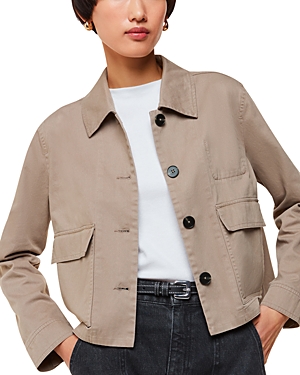 Shop Whistles Marie Casual Jacket In Taupe