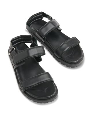 Women's Ria Black Sporty Velcro Sandals