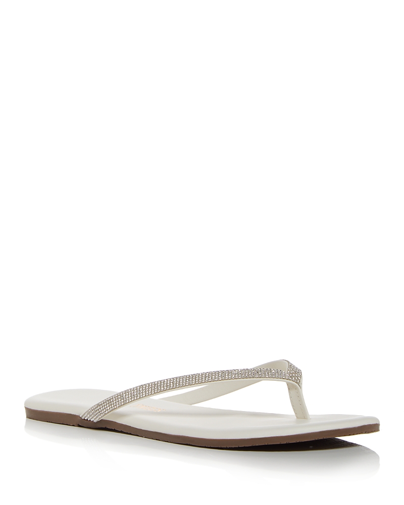 Tkees Lily Square Toe Flip Flop In Cream