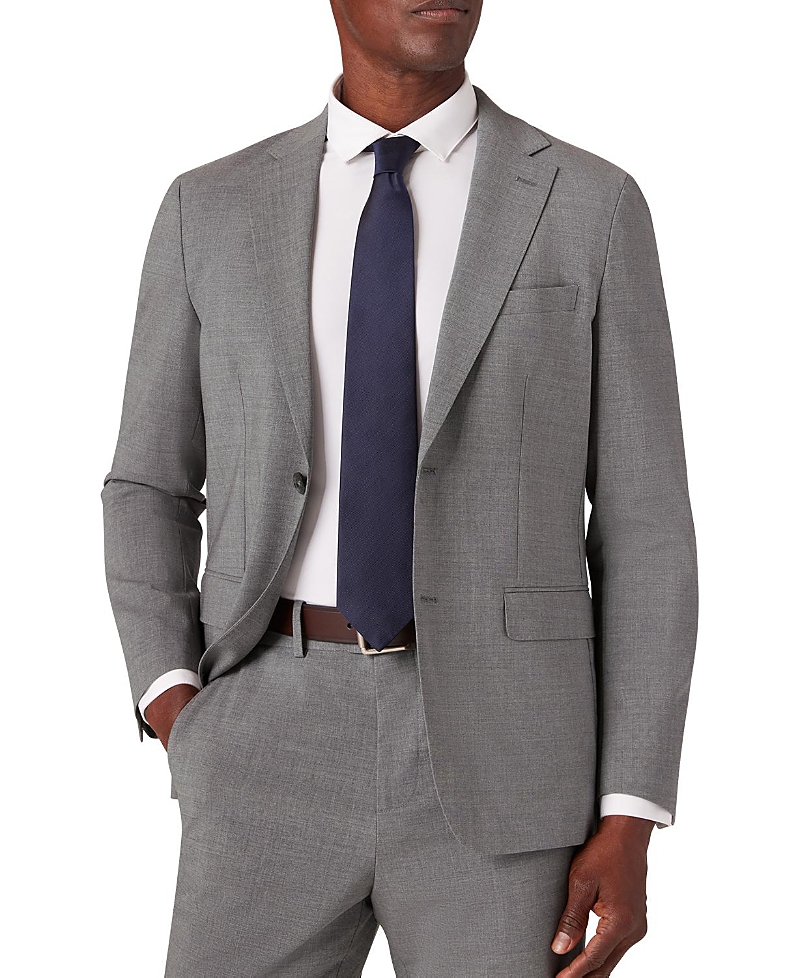 Mizzen + Main Fresco Suit Jacket Navy Solid In Medium Grey