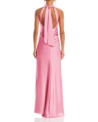 Sleeveless Satin Gown - Exclusive