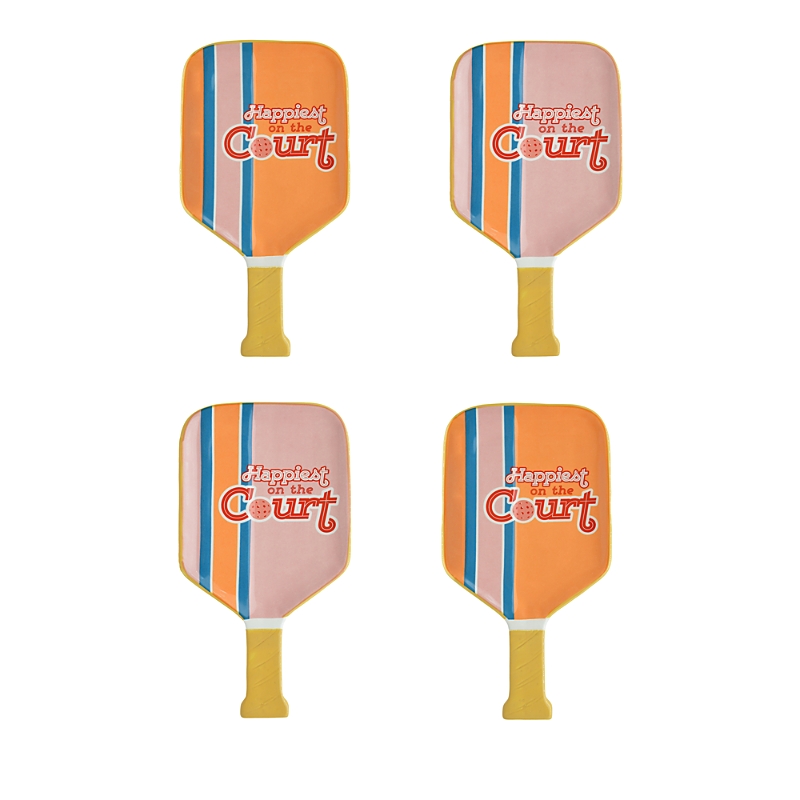 Godinger Pickleball Appetizer Plates, Set Of 4 In Multi