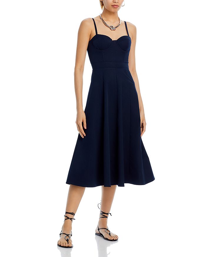 AQUA Bustier Midi Dress - Exclusive | Bloomingdale's