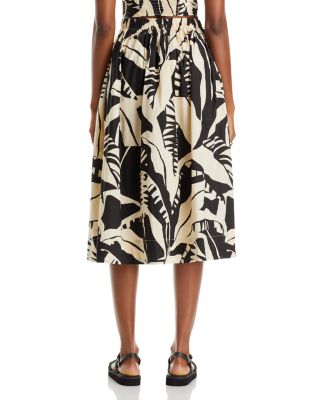 Amari Floral Print Poplin Skirt